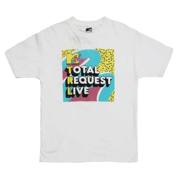 MTV Music Television Men's Official Licensed Retro T-Shirt - Total Request Live - Picture 1 of 1